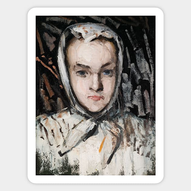 Marie Cezanne (The Artist's Sister) by Paul Cezanne Sticker by Classic Art Stall